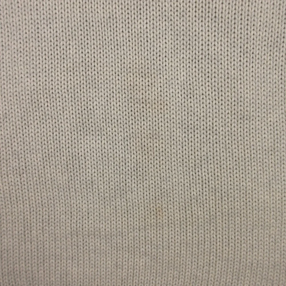 Banana Republic Sweater Mens XL Cream Cable Knit Fisherman 1/4 Button Mock Neck
